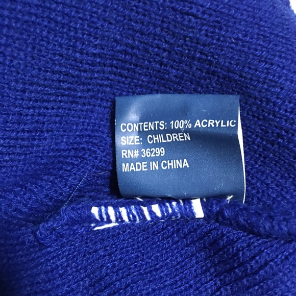 Disney Princess Mickey Mouse Cuffed Beanie Knit Toboggan Blue Sock Hat LIKE NEW - Picture 4 of 5